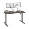 Bestar Bestar Upstand 48W x 24D Standing Desk with Dual Monitor Arm in bark grey 175860-000047 - alternate 9